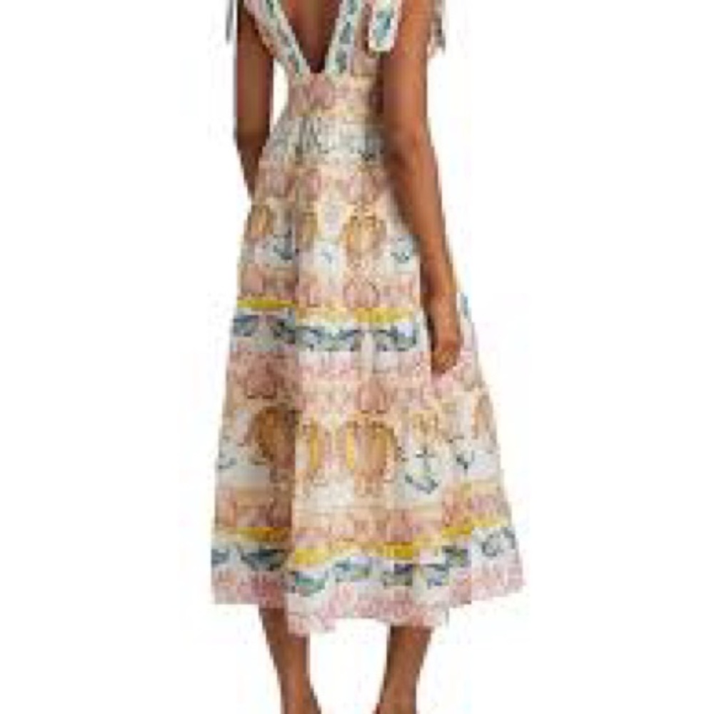 FARM Rio Pink, Yellow & Teal Floral Midi Dress - Picture 2 of 5
